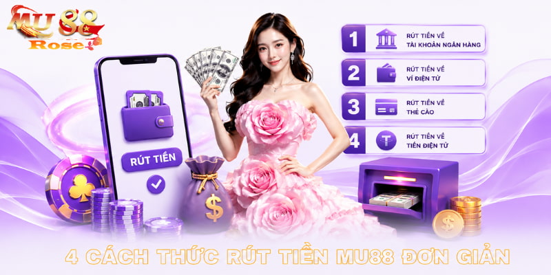 4 cách thức rút tiền mu88